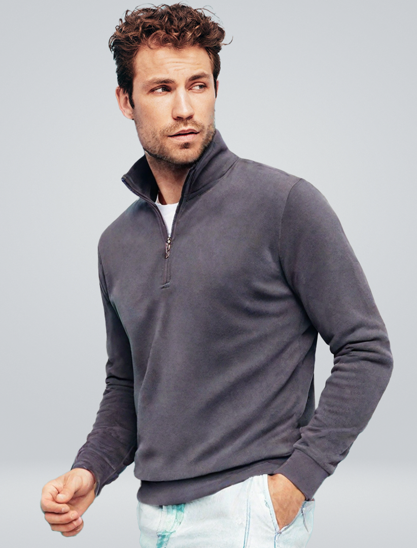 Henrik | Varm fleece krave sweatshirt