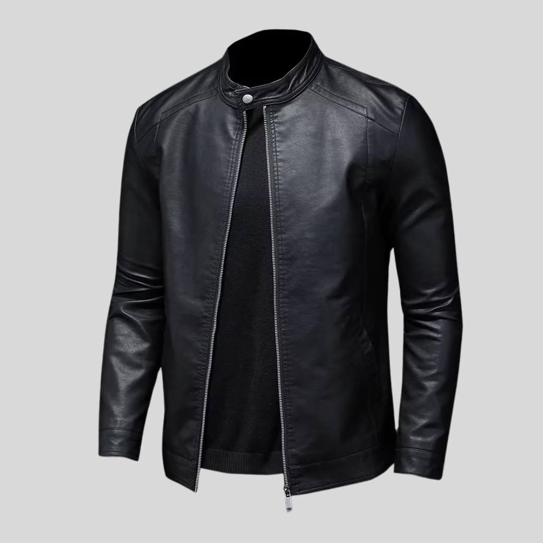Troy | Minimalistisk læderjakke