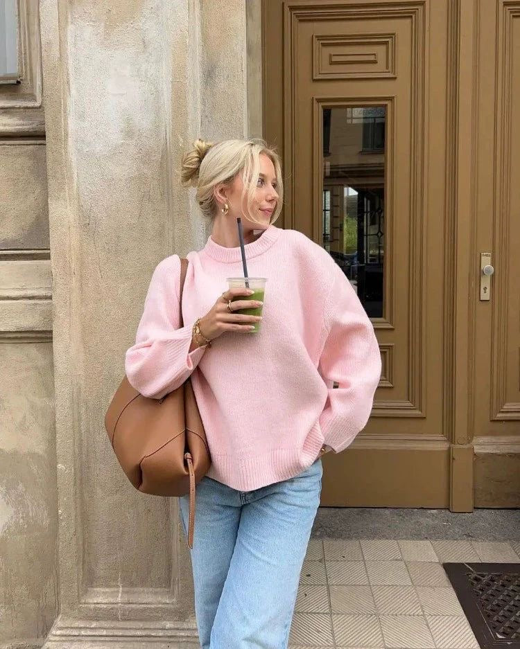 BERENICE | OVERSIZE PINK SWEATER