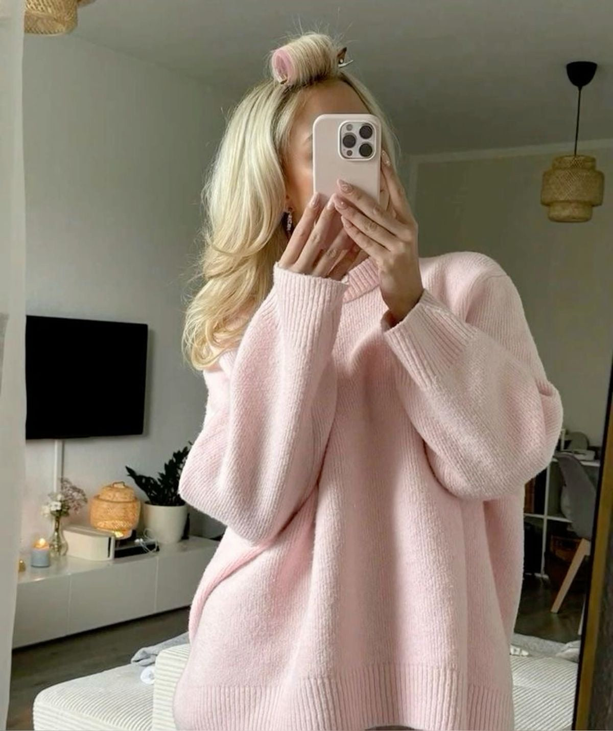 BERENICE | OVERSIZE PINK SWEATER