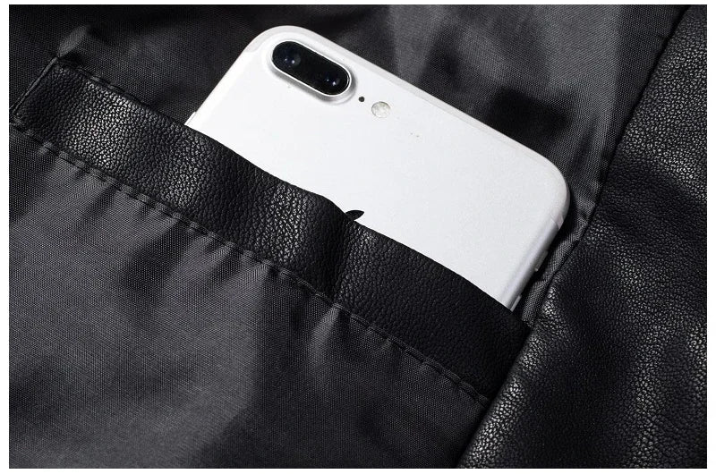 Mikkel™ Armor – Vintage læderlook med quiltede skuldre